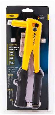 Ручной заклепочник Deli DL236910 265мм, сталь 20Cr, диаметр 2,4 / 3,2 / 4,0 / 4,8 мм