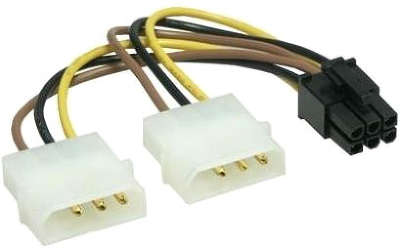 Кабель питания Gembird 2хMolex->PCI-E 6pin CC-PSU-6