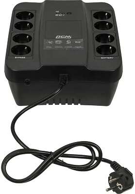 PowerCom Spider SPD-850N ИБП {OffLine, 850VA/510W, Tower, 8xEURO: 4 с резервным питанием, 4 с фильтрацией} (332715)