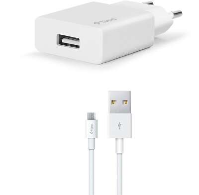 Сетевое зарядное устройство TTEC SmartCharger Travel Charger 2.1A с кабелем Micro USB. Цвет: белый
