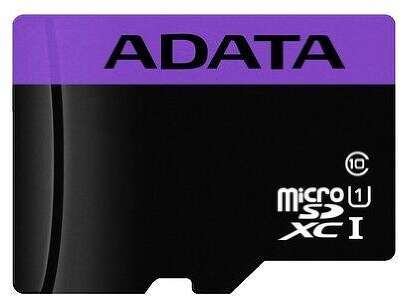 Карта памяти ADATA microSDXC 64GB ADATA Memory Card AUSDX64GUICL10-RA1 UHS-I Class 10, 50/10 MB/s, Adapter, RTL AUSDX64GUICL10-RA1 (796849)