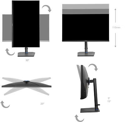 Монитор 27" Digma DM-MONG2740 IPS UHD HDMI, DP, USB Type-C USB-Hub темно-серый