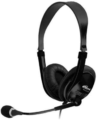 RITMIX RH-533USB, Black {Гарнитура. 40 мм, 20-20000 Гц, 32 Ом, 105 дБ, конденсаторный всенаправленный микрофон, 2,2 кОм, 58 дБ ± 3 дБ, пластик}