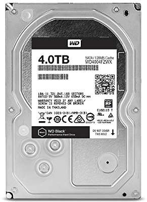 Жесткий диск WD SATA-III 4Tb WD4004FZWX Black (7200rpm) 128Mb 3.5"