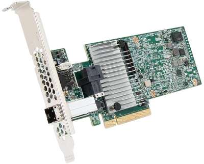 RAID-контроллер Broadcom LSI MegaRAID SAS 9380-4I4E SGL (LSI00439 / 05-25190-02) PCIe 3.0 x8 LP, SAS/SATA 12G, RAID 0,1,5,6,10,50,60, 8port(1*int SFF8643 + 1*ext SFF8644), Cache 1GB, 3108ROC, RTL {5}