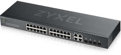 Коммутатор/ ZYXEL GS1920-24v2 Hybrid Smart switch ZYXEL Nebula Flex, 24xGE, 4xCombo (SFP/RJ-45), silent (fanless), Standalone / cloud management