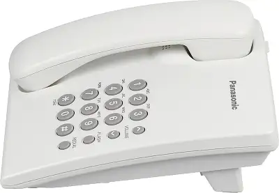 Телефон проводной Panasonic KX-TS2350RUW белый