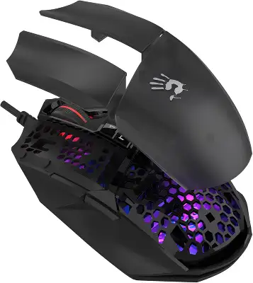 Мышь A4Tech Bloody W65 Max Mini черный оптическая 12000dpi USB 9but (W65 MAX MINI HONEYCOMB)