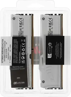 Память DDR5 2x32GB 6000MHz Kingston KF560C30BWEAK2-64 Fury Beast RGB RTL Gaming PC5-48000 CL30 DIMM 288-pin 1.4В kit single rank с радиатором Ret