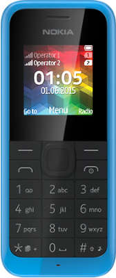 Мобильный телефон Nokia 105 Dual Sim Cyan [A00025709]