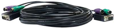 Кабель D-Link DKVM-CB/A4A Кабель KVM длиной 1,8 м с разъемами VGA и PS/2 для DKVM-4K/А