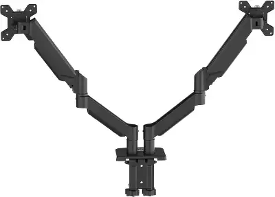 Кронштейн для мониторов ЖК Buro BU-M12 черный 17"-32" макс.10кг крепление к столешнице поворот и наклон