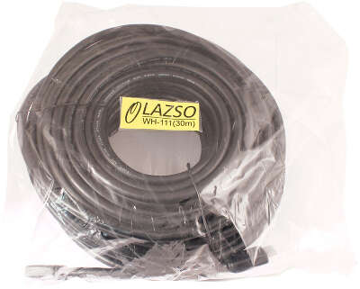 Кабель аудио-видео LAZSO WH-111 HDMI (m)/HDMI (m) 30м. позолоч.конт. черный (WH-111(30M))