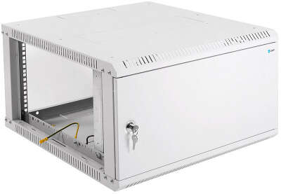 Шкаф коммутационный ЦМО ШРН-Эконом (ШРН-Э-6.350.1) настенный 6U 600x350мм пер.дв.металл 85кг серый 300мм 11кг 180град. 345мм