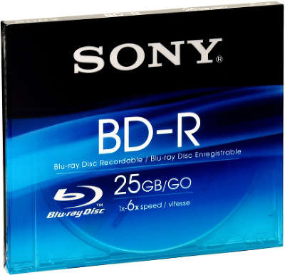 BD-R(Blu-Ray) диск Sony 25Gb Jewel (BNR25AV)