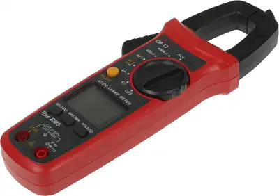 Клещи токоизмерительные RGK CM-12 цифр. измер.ток:переменный/постоянный красный/черный (776479)