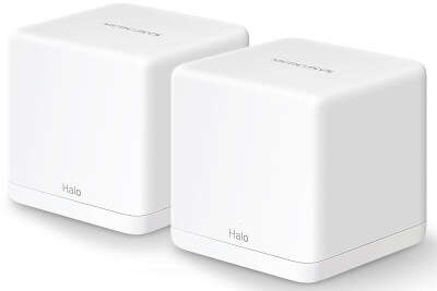 Бесшовный Mesh роутер Mercusys Halo H30G (HALO H30G(2-PACK)) AC1300 10/100/1000BASE-TX белый (упак.:2шт)