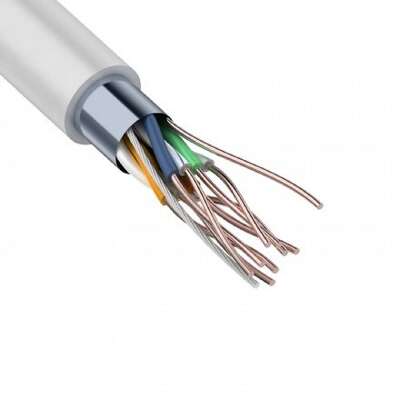 Rexant (01-0169) Кабель витая пара F/UTP, CAT 5e, ZH нг(А)-HF, 4PR, 24AWG, INDOOR, SOLID, серый, 305м