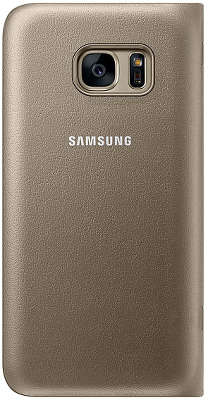 Чехол-книжка Samsung для Samsung Galaxy S7 LED View Cover золотой (EF-NG930PFEGRU)