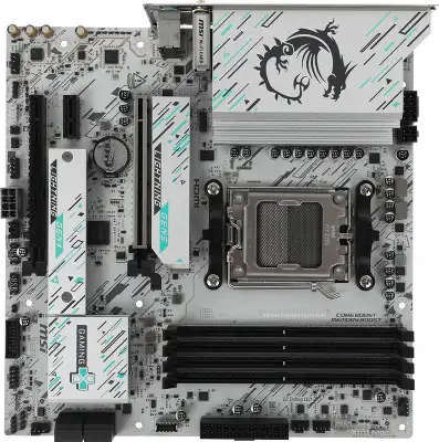 Материнская плата MSI B850M GAMING PLUS WIFI SocketAM5 AMD B850 4xDDR5 mATX AC`97 8ch(7.1) 5Gigabit RAID+HDMI+DP