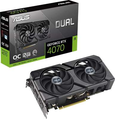 Видеокарта ASUS NVIDIA nVidia GeForce RTX 4070 DUAL-RTX4070-O12G-EVO 12Gb DDR6X PCI-E HDMI, 3DP