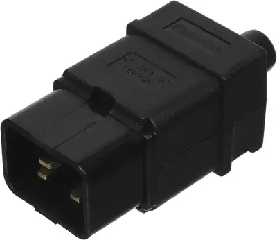 Вилка Hyperline CON-IEC320C20 (упак.:1шт) 1м черный