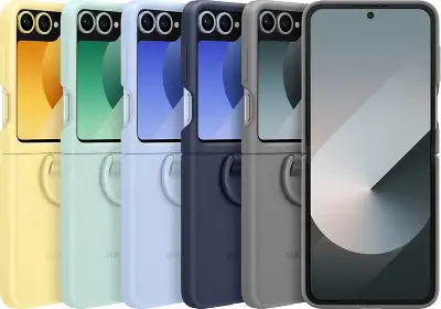 Чехол (клип-кейс) Samsung для Samsung Galaxy Z Flip6 Silicone Case Flip 6 (F741) голубой (EF-PF741TLEGRU)