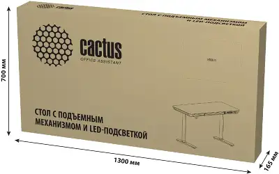 Стол для компьютера Cactus CS-EGD-BK-LED столешница закаленное стекло черный каркас черный 120x72x60см