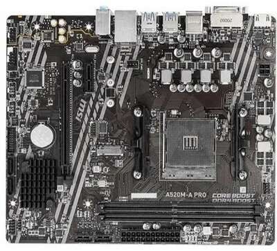 MSI A520M-A PRO {Soc-AM4 AMD A520 2xDDR4 mATX AC`97 8ch(7.1) GbLAN RAID+DVI+HDMI}