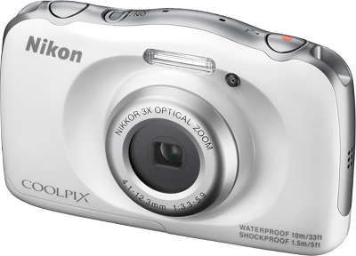 Цифровая фотокамера Nikon COOLPIX S33 White + рюкзак