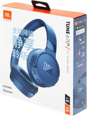 Гарнитура накладные JBL Tune 670NC синий беспроводные bluetooth оголовье (JBLT670NCBLUCN)