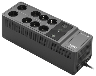 Источник бесперебойного питания APC Back-UPS ES 850VA/520W, 230V, 8 Schuko (2 Surge & 6 batt.), USB, USB charge(type A,C), Data/DSL protect.,(BE700G-RS, BE850G2-RS analogue), 1 year warranty