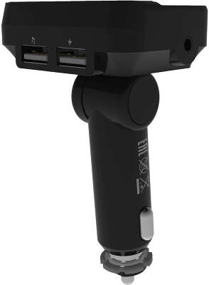 Автомобильный FM-модулятор Ritmix FMT-B200 черный MicroSD USB PDU (80000765)
