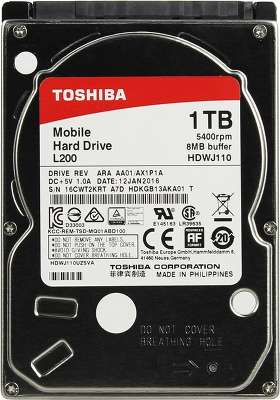 Жесткий диск Toshiba SATA-II 1Tb HDWJ110UZSVA L200 (5400rpm) 8Mb 2.5"