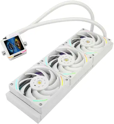Система водяного охлаждения Thermalright Elite Vision 360 ARGB Soc-AM5/AM4/1200/1700/1851 белый 4-pin 29.4dB Al LCD Ret (E-VISION-360-WH-ARGB)