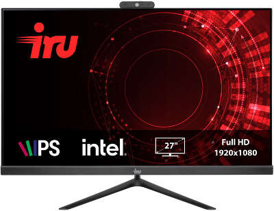 Моноблок IRU Office 27IH5P 27" FHD i5-11400 2.6 ГГц/8/1Tb SSD/WF/BT/Cam/без ОС,черный