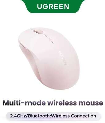 Мышь беспроводная Ugreen UGREEN M331 (65625) Multi-mode Wireless Mouse BT&GHz. Цвет: розовый