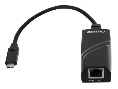 Сетевая карта Digma D-USBC-LAN1000, 1xRJ-45, 1 Гбит/с, USB Type-C, Retail