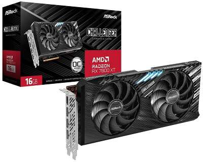 Видеокарта ASRock AMD Radeon RX 7800 XT Challenger OC 16Gb DDR6 PCI-E HDMI, 3DP