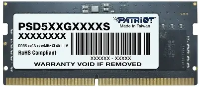 Модуль памяти DDR5 SODIMM 16Gb DDR5600 Patriot Memory Signature Line (PSD516G560081S)