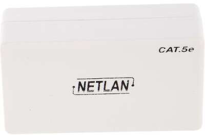 Кабельный соединитель NETLAN IDC-IDC, Кат.5e (Класс D), 100МГц, 110/KRONE, T568A/B, неэкранированный, белый, уп-ка 10шт.