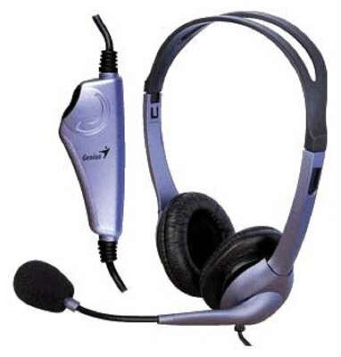 Genius Headset HS-04S, Stereo, 1x mini jack 3.5mm, blue