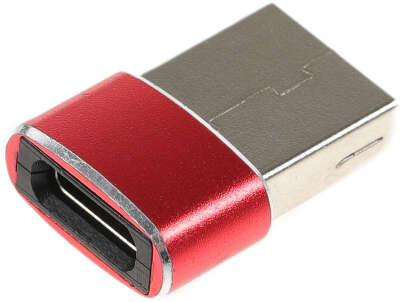 Адаптер Premier 6-071 USB 2.0 A(m) USB Type-C (f) красный (пакет)