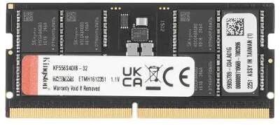 Модуль памяти DDR5 SODIMM 32Gb DDR5600 Kingston FURY Impact Black (KF556S40IB-32)