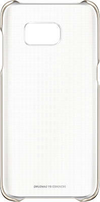 Чехол-накладка Samsung для Samsung Galaxy S7 edge Clear Cover золотистый/прозрачный (EF-QG935CFEGRU)