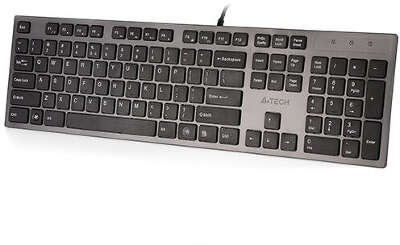 Клавиатура A4Tech KV-300H серый/черный USB slim
