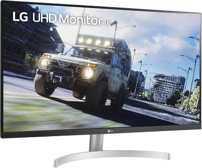 Монитор 32" LG 32UN500-W VA UHD HDMI, DP серебристый/белый