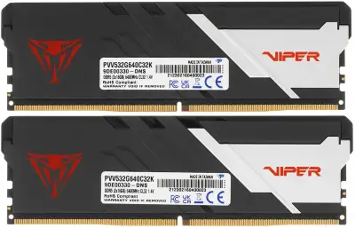 Набор памяти DDR5 DIMM 2*16Gb DDR6400 Patriot Memory Viper Venom (PVV532G640C32K)