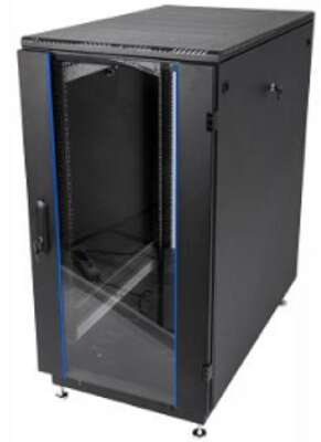 ЦМО Шкаф телекоммуникационный напольный 24U (600 x 600) дверь стекло, чёрный, ШТК-М-24.6.6-1ААА-9005