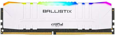 Модуль памяти DDR4 DIMM 16Gb DDR3000 Crucial Ballistix RGB White (BL16G30C15U4WL)